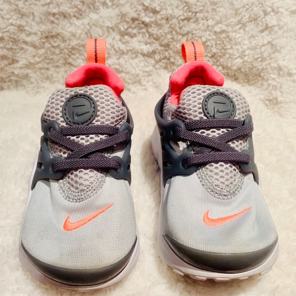 Grey and Peach Toddler Nike Sneakers